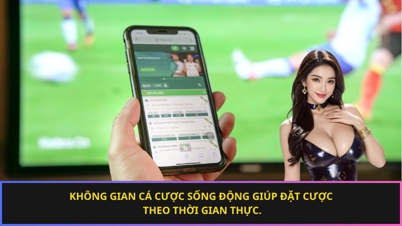 Không gian cá cược sống động giúp đặt cược theo thời gian thực.